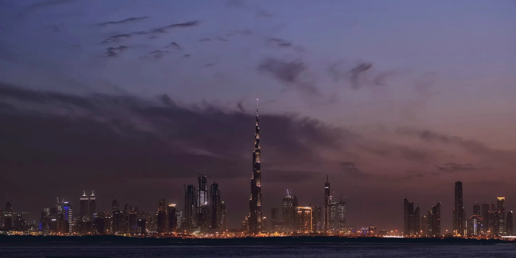 Dubai skyline at dusk