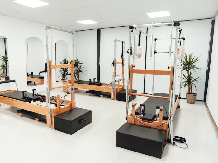 Reformer Pilates studio with two machines
